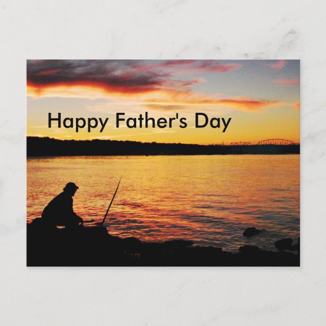 Fishing Father's Day postcard (Front)