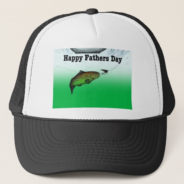Fishing Fathers Day Trucker Hat (Front)