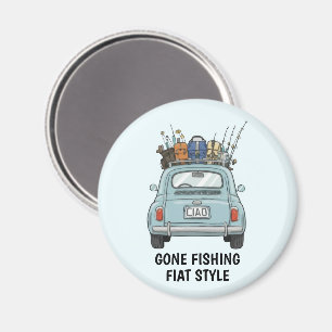 Fishing Fiat Car  Magnet