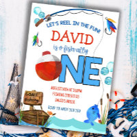 Fishing First Birthday Boy Party O-fish-ally