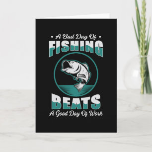 Fishing Fish Fisherman Love Fishing Rod Funny Gift Card