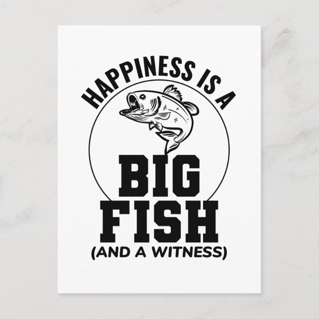 Fishing Fish Fishermen Outdoor Funny Joke Square S Postcard (Front)