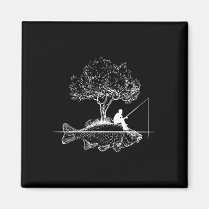 Fishing Fish Island Surreal Carp Angler Magnet