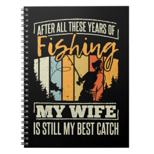 Fishing Fish lovers 76 Fisher Hook Notebook