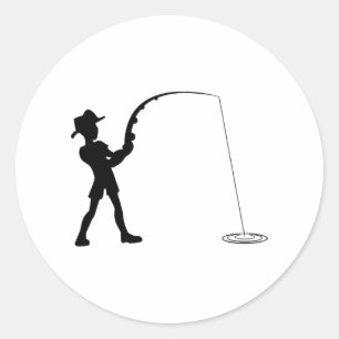 Fishing Fisherman Fish Classic Round Sticker