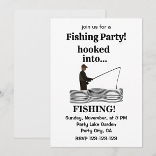 Fishing Fisherman Fishing Party Invitation