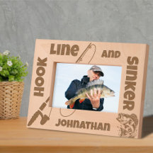 Fishing Fisherman Hook Line Sinker Custom Name