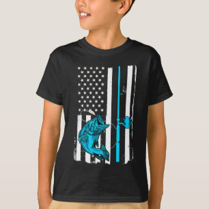 Fishing Fisherman Independence Day Patriotic Fishe T-Shirt
