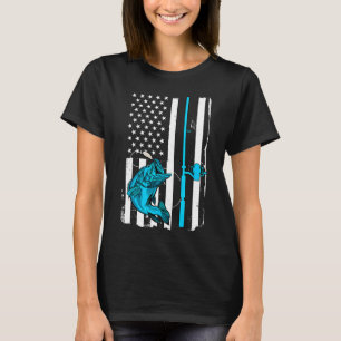 Fishing Fisherman Independence Day Patriotic Fishe T-Shirt