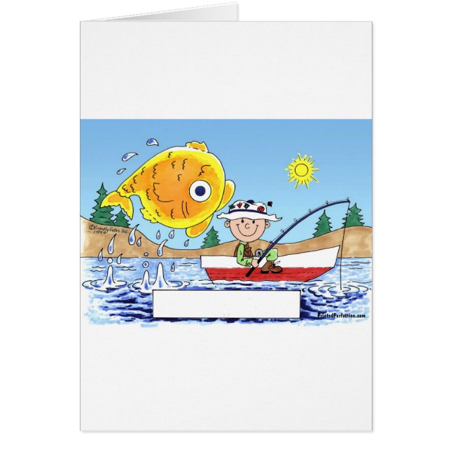 Fishing, Fisherman - Personalised Cartoon (Front)