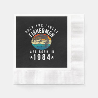 Fishing Fishermen Born in 1984 Birthday Gift Napkin