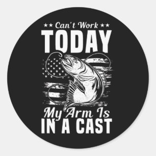 Fishing Fishing Angler Fishing Sport  Classic Round Sticker