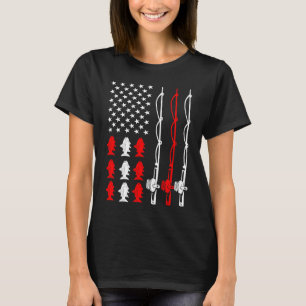 Fishing Flag in Patriotic USA American Flag men & T-Shirt