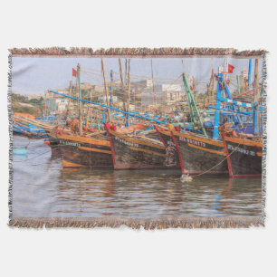 Fishing fleet throw blanket