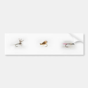 Fishing flies bumper sticker