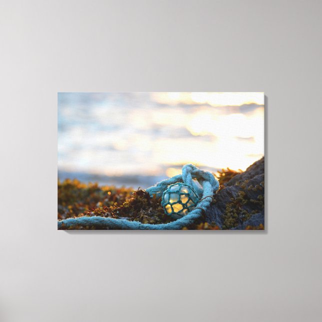 Fishing Float And Rope Scenic Canvas Print (Front)