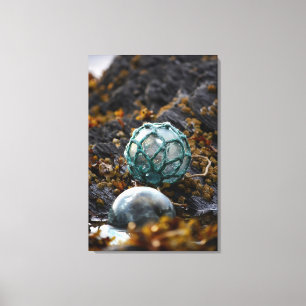 Fishing float in tide pool, Alaska Canvas Print