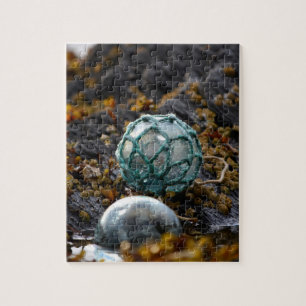 Fishing float in tide pool, Alaska Jigsaw Puzzle