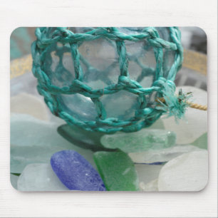 Fishing float on glass, Alaska Mouse Pad