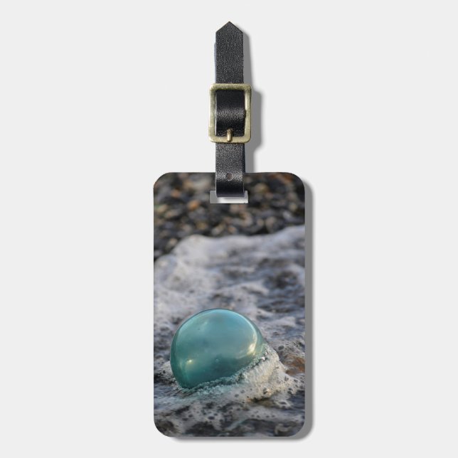Fishing Float Surrounded By Surf Luggage Tag (Front Vertical)