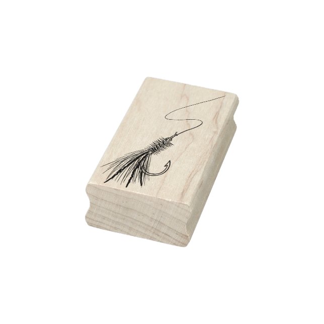 Fishing Fly Hook Rubber Stamp (Stamp)