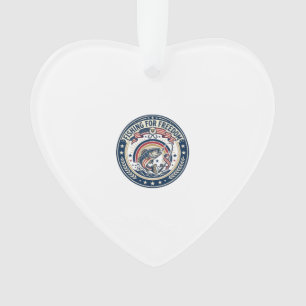 Fishing For Freedom Patriotic Patriotic Hobby Vint Ornament