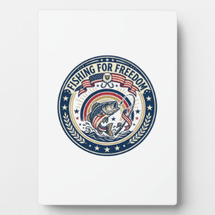 Fishing For Freedom Patriotic Patriotic Hobby Vint Plaque