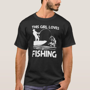 Fishing For Girls Kids Fisherman Bait Boat Trip T-Shirt