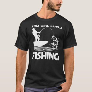 Fishing For Girls Kids Fisherman Bait Boat Trip T-Shirt