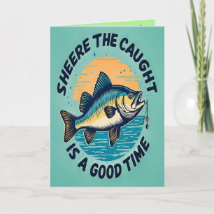 Fishing for Happiness, Folded Greeting Card