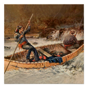 “Fishing for Trout” Western Art by Frank Feller Poster