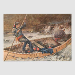 “Fishing for Trout” Western Art by Frank Feller Tissue Paper