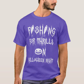 Fishing forhrills on Halloween Night Creepy boy T-Shirt