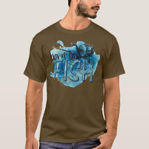 Fishing Funny Born To Fish Bass Fish Fisherman Boy T-Shirt