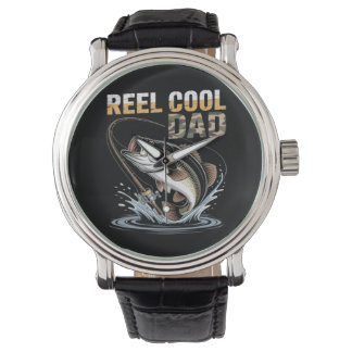 Fishing Funny Fathers Day Fisherman Fish Lovers Watch
