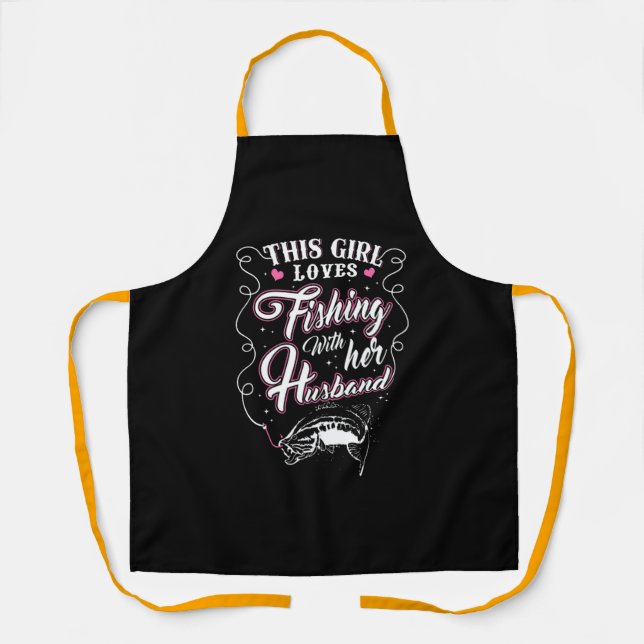 Fishing Funny Fisher Girl Apron (Front)