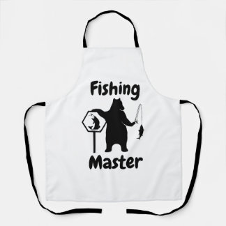 Fishing, Funny Fishing, Bear fishing, Fishing love Apron