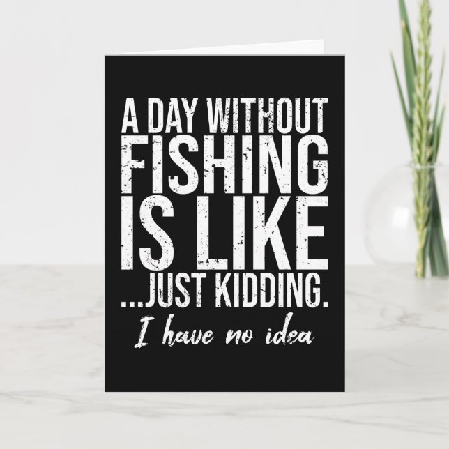 Fishing funny sports gift idea card (Front)
