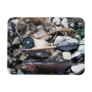 Fishing Gear and Fish on Shore Magnet