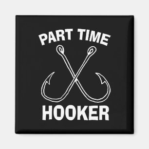 Fishing Gear Funny Part Time Vintage Gift Tee  Magnet