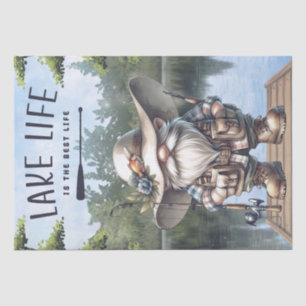 Fishing Gnome Decoupage Tissue Paper