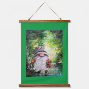 Fishing Gnome Wall Decor Hanging Tapestry