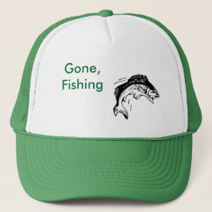 fishing, Gone, Fishing Trucker Hat