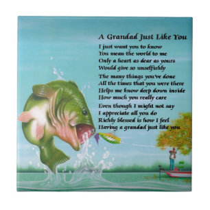 Fishing - Grandad Poem Tile