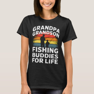 Fishing Grandpa And Grandson Fishing Buddies For L T-Shirt