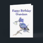 Fishing Grandson  Birthday Humour The Kingfisher Card<br><div class="desc">Know an avid fisherman in your life,  this is the perfect gift   Funny Birthday card for the Grandson who loves fishing and is the Kingfisher in your family,  or a sarcastic one for the Grandson who  couldn't catch a shoe</div>