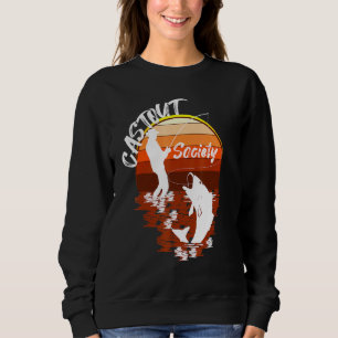 Fishing Graphic Castout Society Large Mouth Bass O Sweatshirt