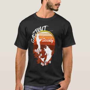 Fishing Graphic Castout Society Large Mouth Bass O T-Shirt