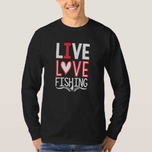 Fishing Graphic For Women Girls Love Fishing T-Shirt