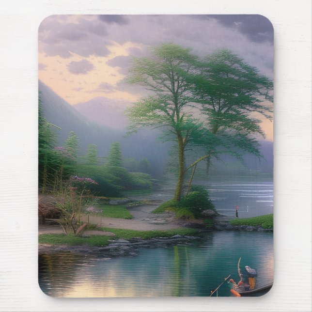 Fishing Graphic Mouse Pad (Front)